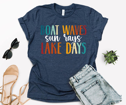 Boat Waves Sun Rays Lake Days Shirt, Lake Shirt, Boat Waves Shirt-newamarketing