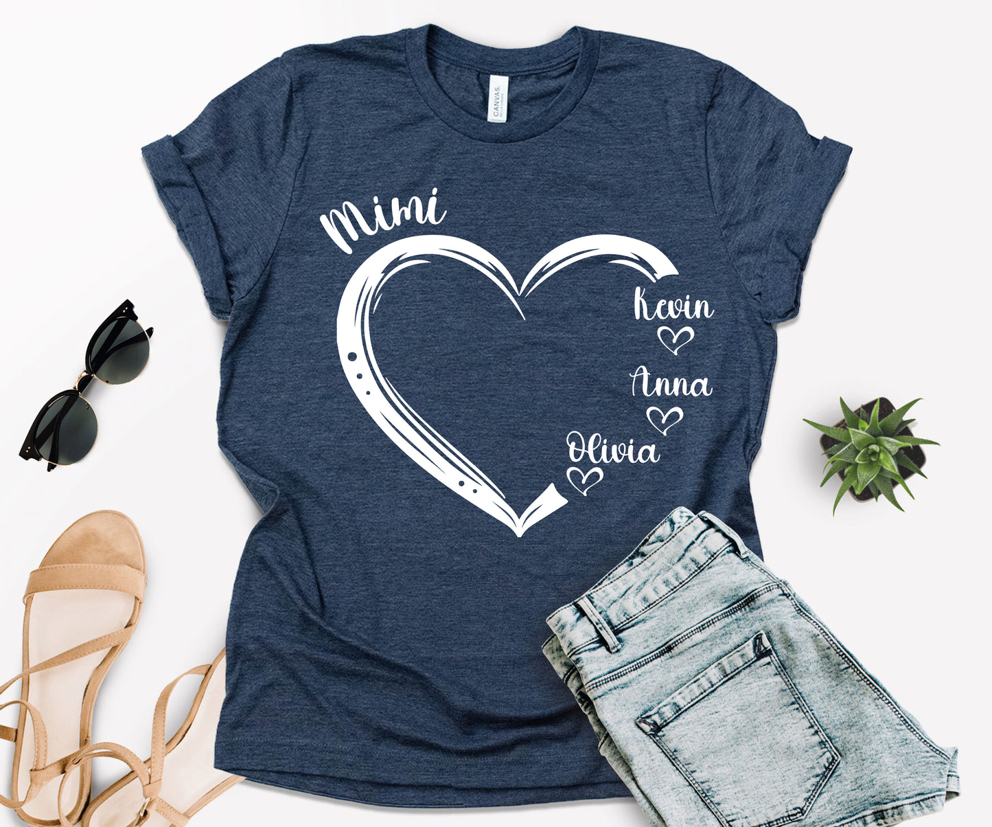 Custom Mimi Shirt, Mimi Heart Shirt, Custom Mother's Day Shirt-newamarketing