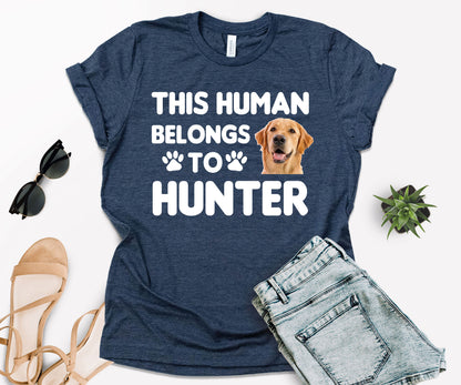 This Human Belongs to Shirt, Custom Photo Pet Shirt, Dog Dad Shirt-newamarketing