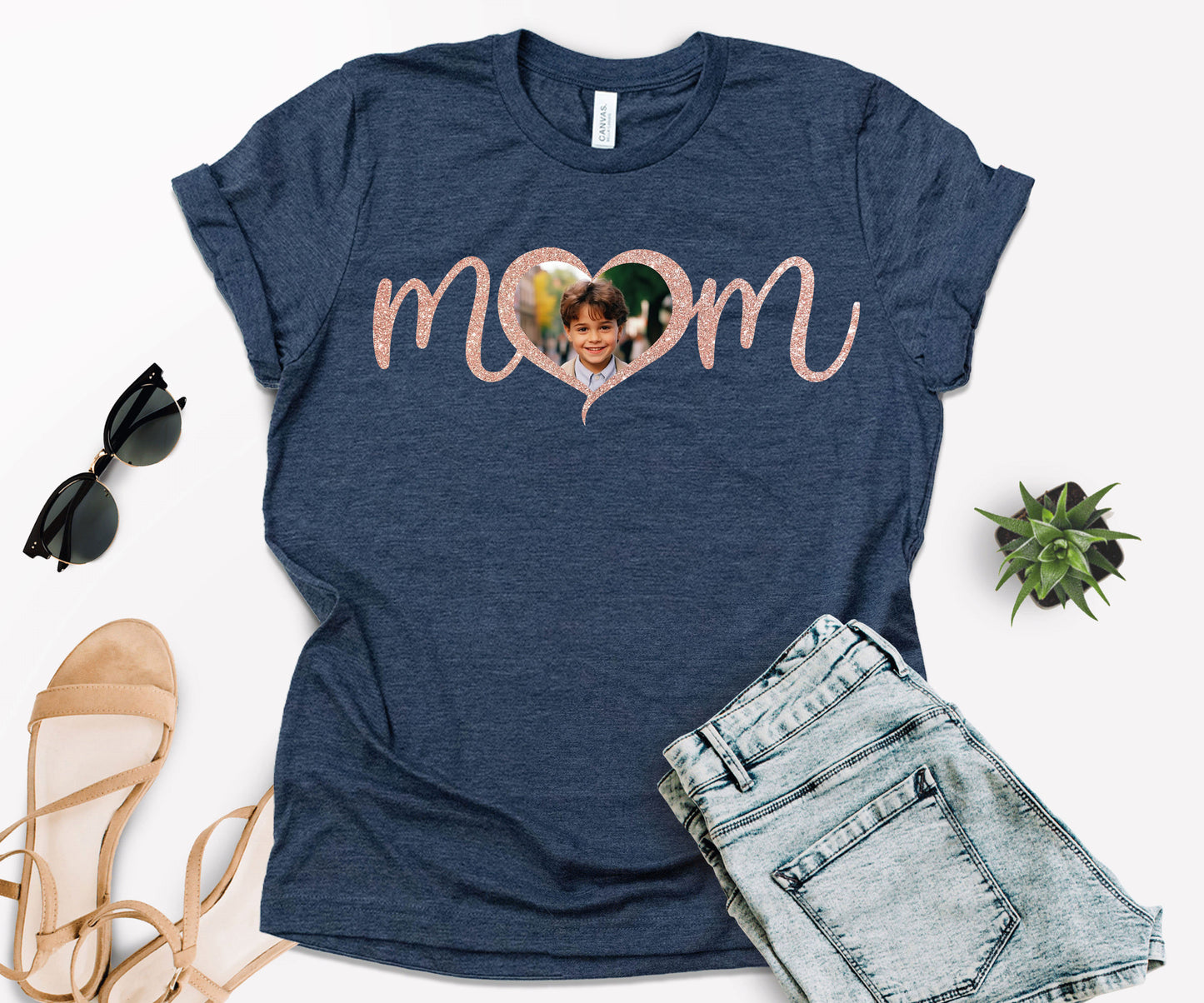 Custom Photo Mom Shirt, Mother Day Photo Shirt, Custom Mama Shirts-newamarketing