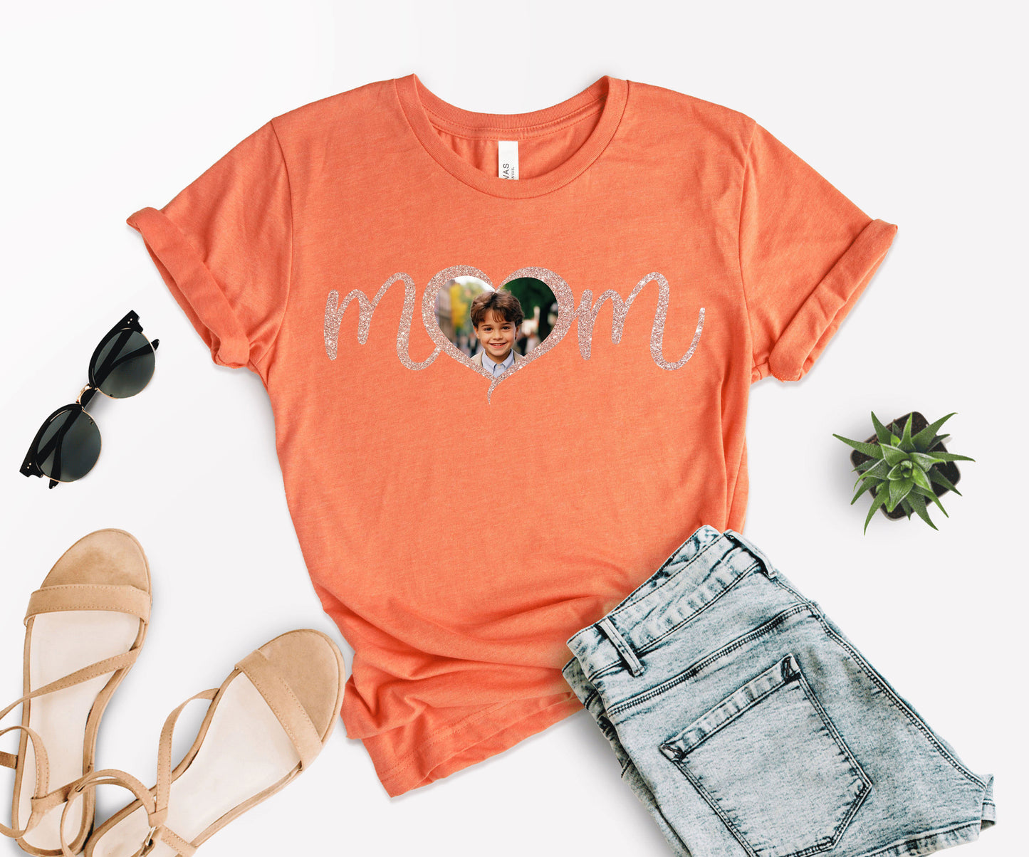 Custom Photo Mom Shirt, Mother Day Photo Shirt, Custom Mama Shirts-newamarketing