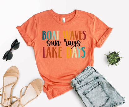 Boat Waves Sun Rays Lake Days Shirt, Lake Shirt, Boat Waves Shirt-newamarketing