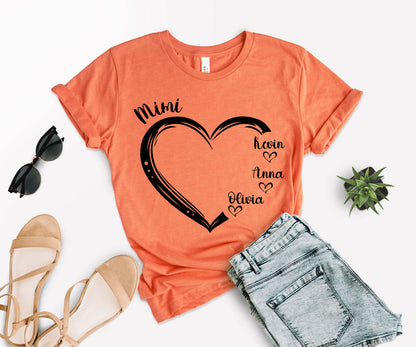 Custom Mimi Shirt, Mimi Heart Shirt, Custom Mother's Day Shirt-newamarketing