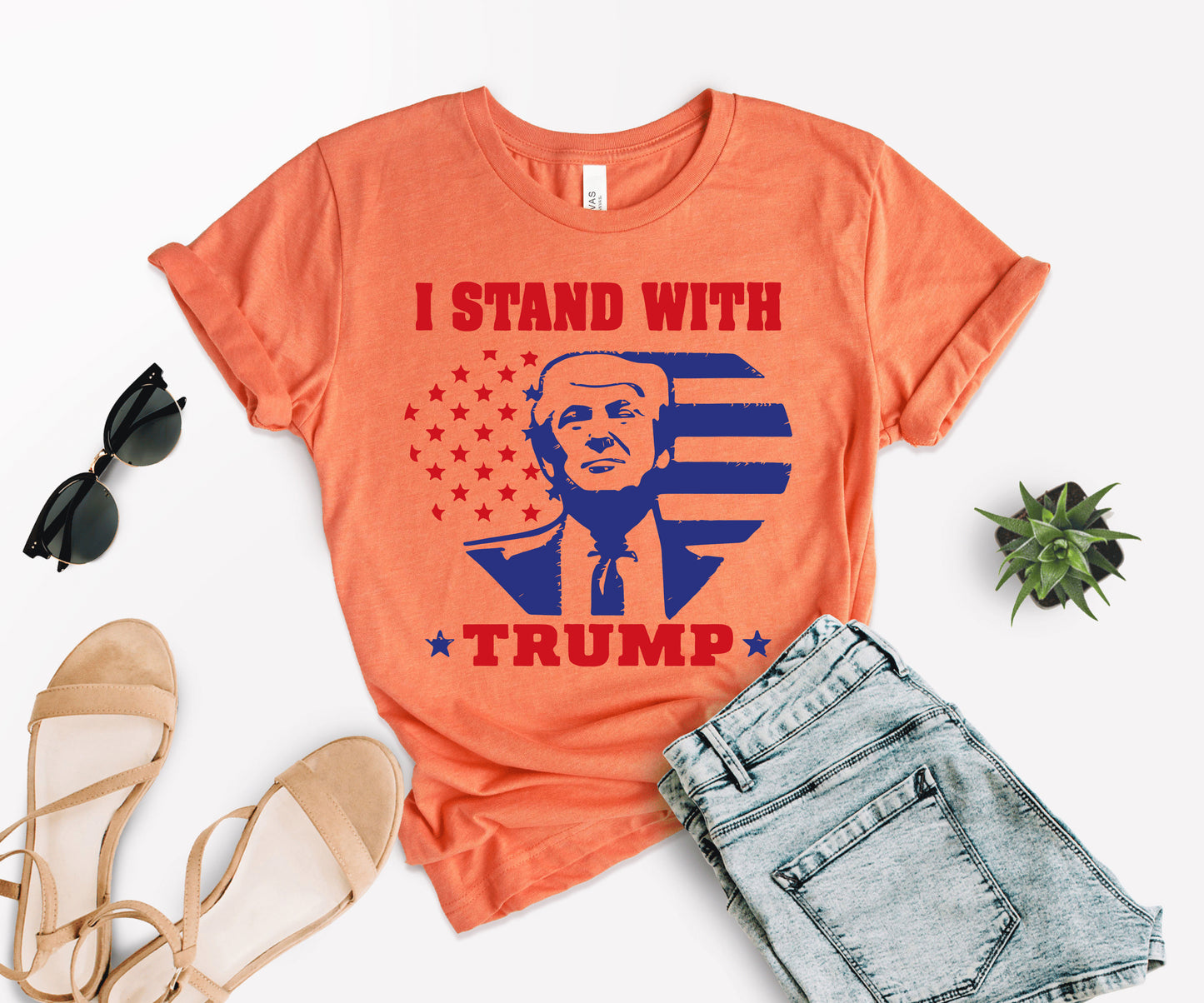 I Stand with Trump Shirt, Political Shirt, Trump Shirt-newamarketing