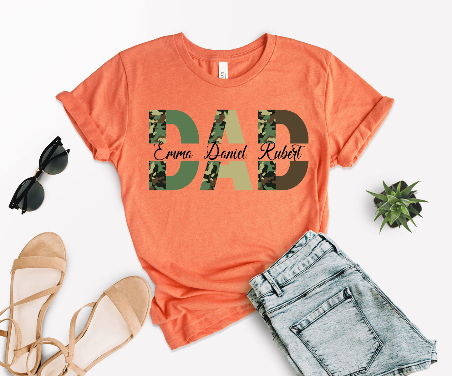 Custom Dad Shirt, Custom Kid's Names Papa Shirt, Father's Day Shirt-newamarketing