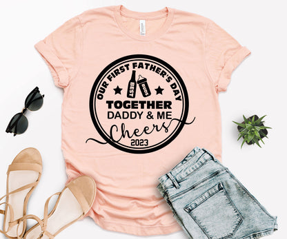Our First Fathers Day Shirt, Beer Milk Bottle Shirt, Daddy and Me Shirts-newamarketing