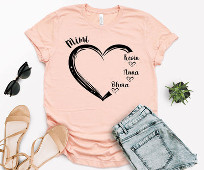 Custom Mimi Shirt, Mimi Heart Shirt, Custom Mother's Day Shirt-newamarketing
