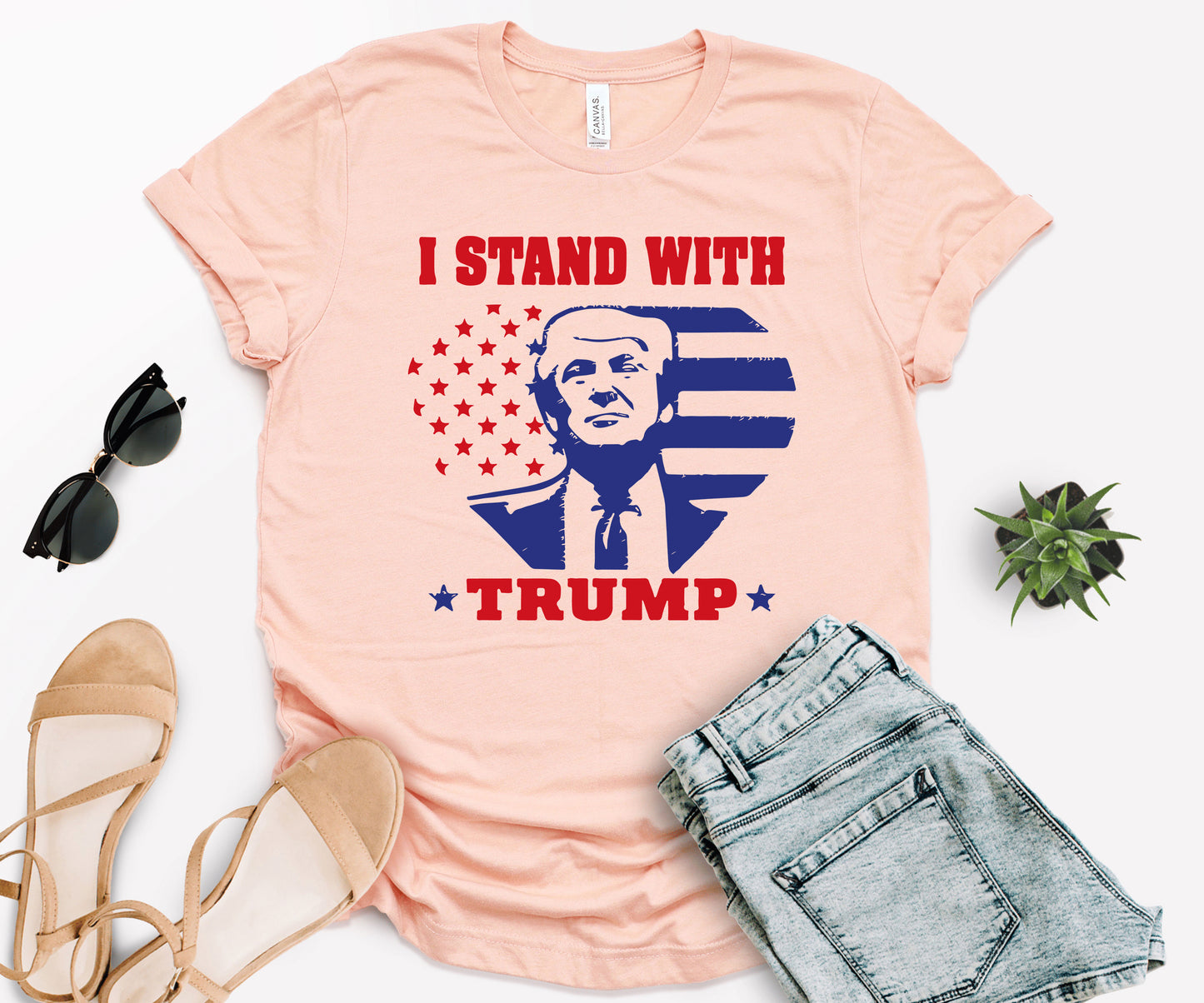I Stand with Trump Shirt, Political Shirt, Trump Shirt-newamarketing