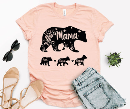 Mama Bear Shirt with Kids Names, Mama Bear Shirt, Custom Mama Bear Shirt-newamarketing