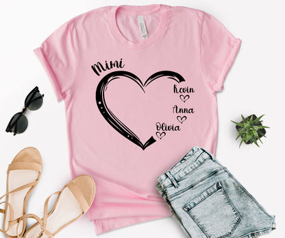 Custom Mimi Shirt, Mimi Heart Shirt, Custom Mother's Day Shirt-newamarketing