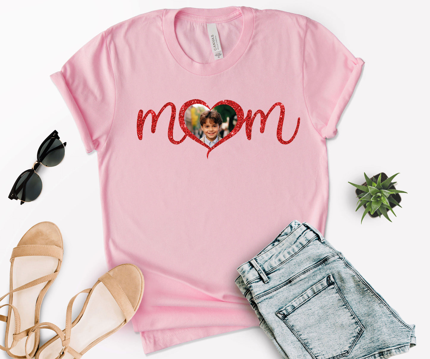 Custom Photo Mom Shirt, Mother Day Photo Shirt, Custom Mama Shirts-newamarketing