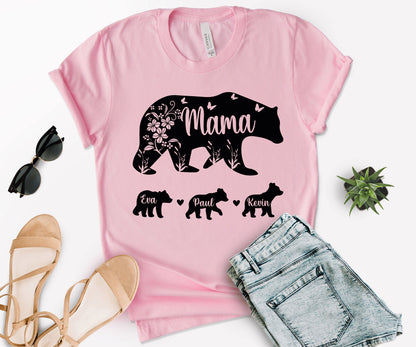 Mama Bear Shirt with Kids Names, Mama Bear Shirt, Custom Mama Bear Shirt-newamarketing