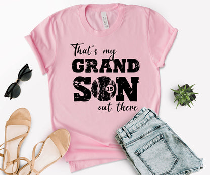 That's My Grandson Shirt, Custom Grandma Baseball Shirt, Grandma Shirt-newamarketing