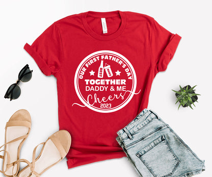 Our First Fathers Day Shirt, Beer Milk Bottle Shirt, Daddy and Me Shirts-newamarketing