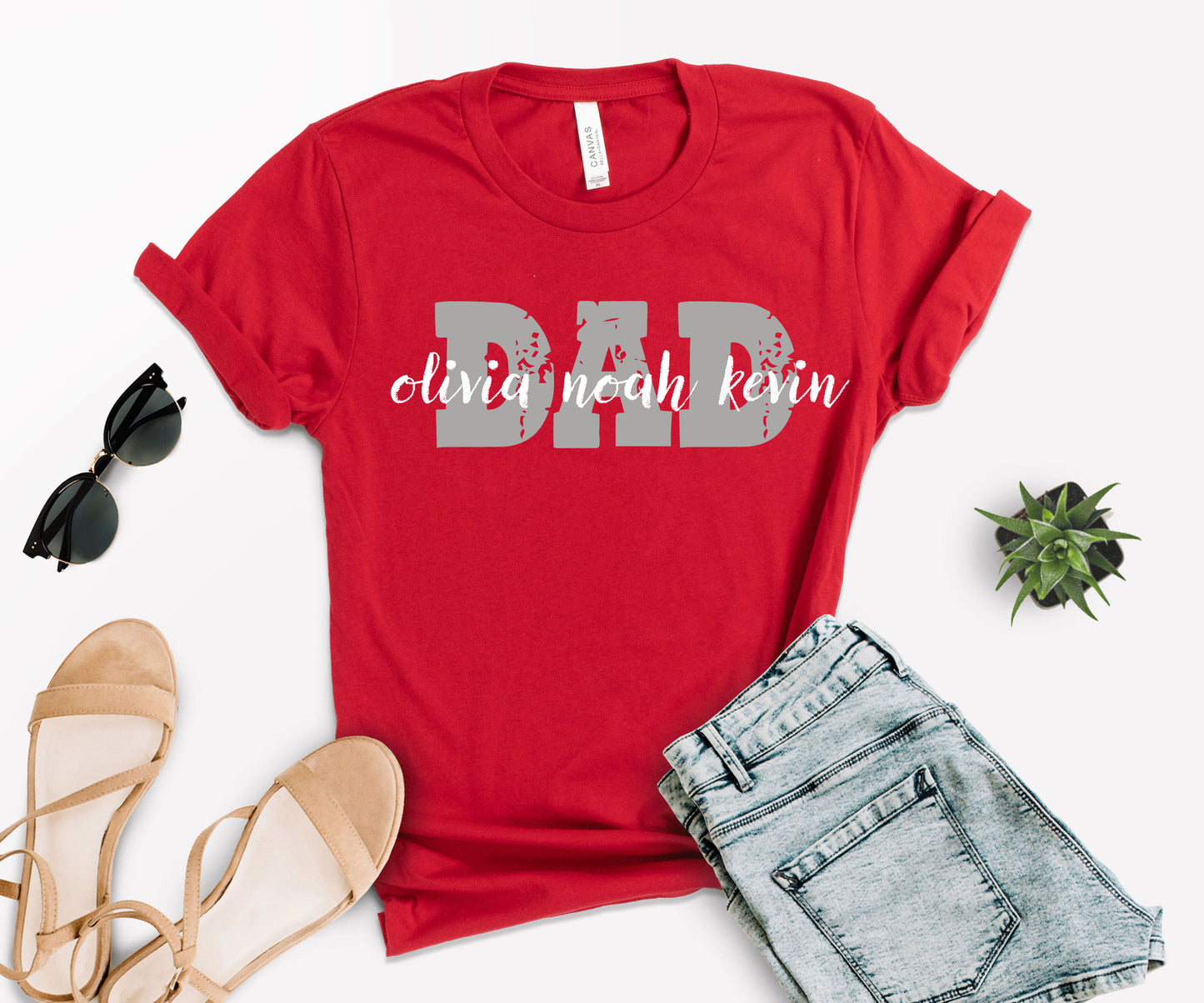 Custom Dad Shirt, Dad Shirt with Kids Names, Custom Father's Day Shirt-newamarketing