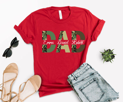 Custom Dad Shirt, Custom Kid's Names Papa Shirt, Father's Day Shirt-newamarketing