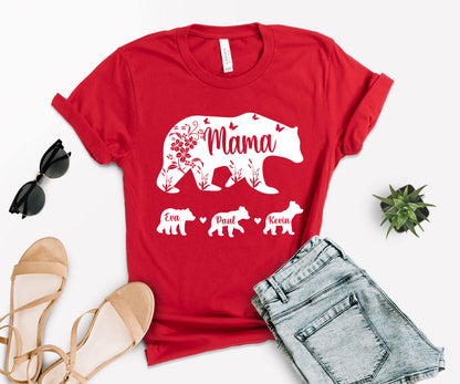 Mama Bear Shirt with Kids Names, Mama Bear Shirt, Custom Mama Bear Shirt-newamarketing