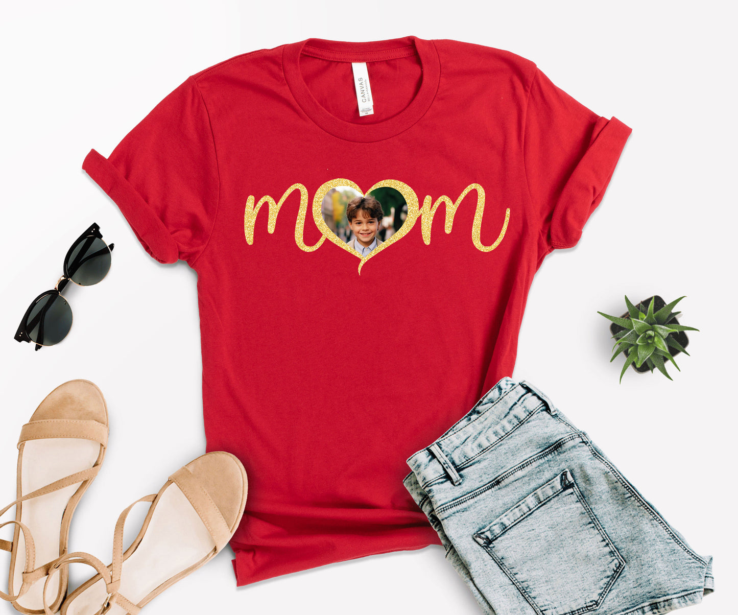 Custom Photo Mom Shirt, Mother Day Photo Shirt, Custom Mama Shirts-newamarketing