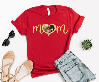 Custom Photo Mom Shirt, Mother Day Photo Shirt, Custom Mama Shirts-newamarketing
