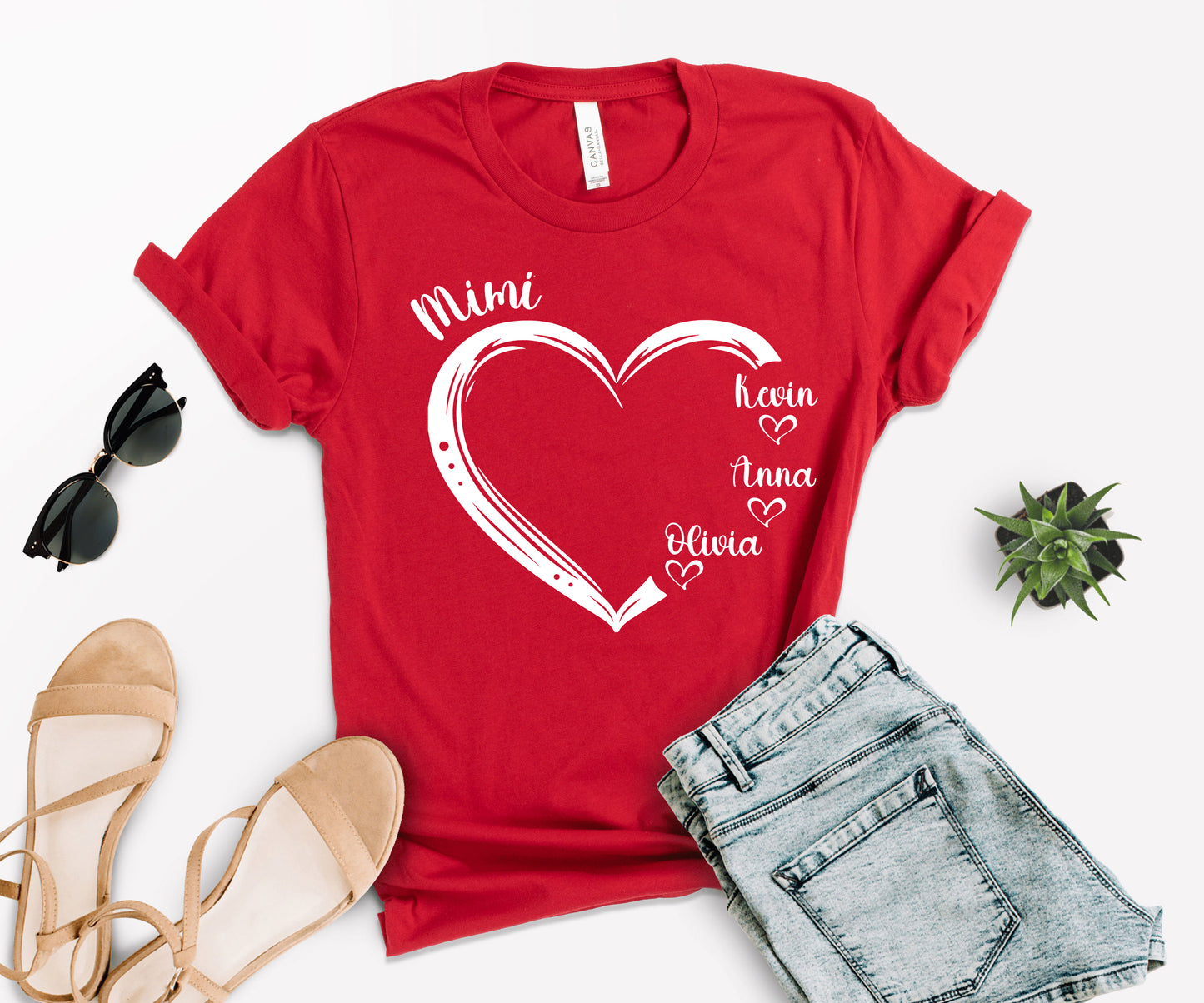 Custom Mimi Shirt, Mimi Heart Shirt, Custom Mother's Day Shirt-newamarketing