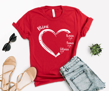 Custom Mimi Shirt, Mimi Heart Shirt, Custom Mother's Day Shirt-newamarketing