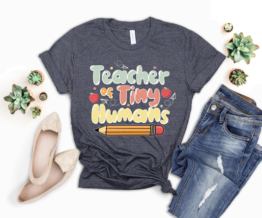 Teacher of Tiny Humans T-Shirt, Tank Top, Toddler T-Shirt, Baby Onesie - newamarketing