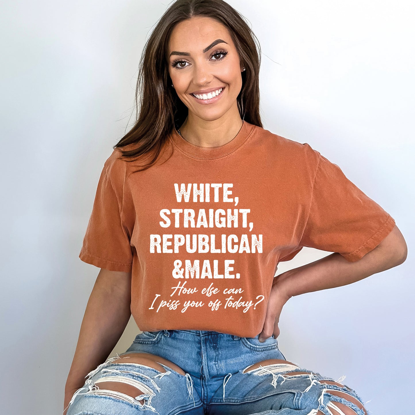 Straight White Male Shirt, Funny Patriotic Shirt, Comfort Colors T-Shirts-newamarketing