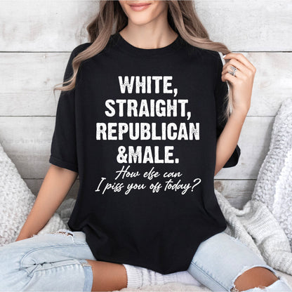 Straight White Male Shirt, Funny Patriotic Shirt, Comfort Colors T-Shirts-newamarketing