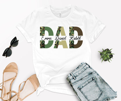 Custom Dad Shirt, Custom Kid's Names Papa Shirt, Father's Day Shirt-newamarketing