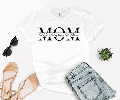 Mama Shirt with Kids Names, Personalized Mom Shirt, Names Mom Shirt-newamarketing
