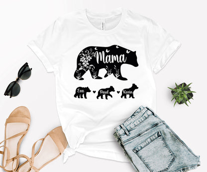 Mama Bear Shirt with Kids Names, Mama Bear Shirt, Custom Mama Bear Shirt-newamarketing