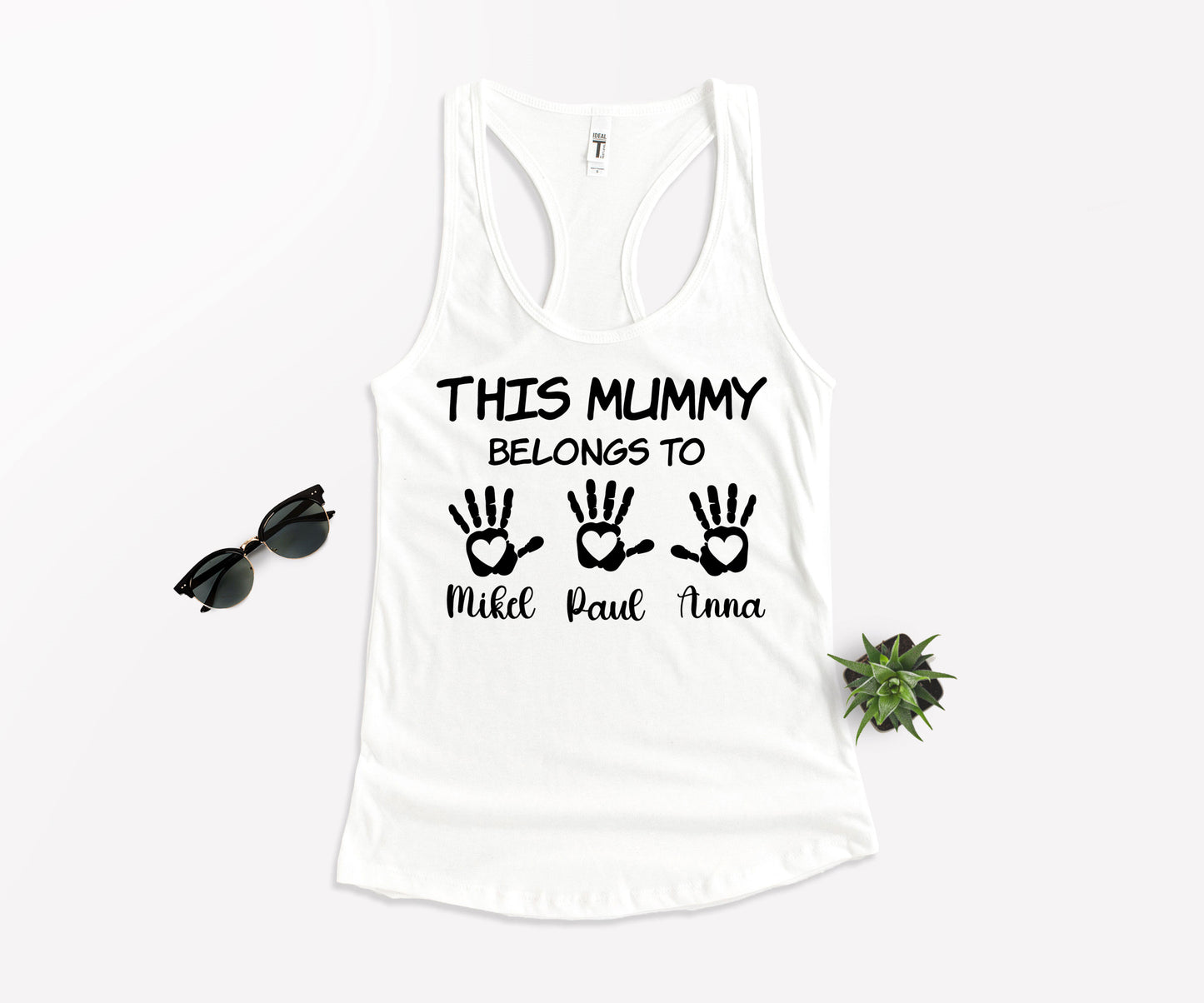 This Mummy Belongs Shirt, Personalised Mum Shirt, Handprint Mummy Shirt-newamarketing