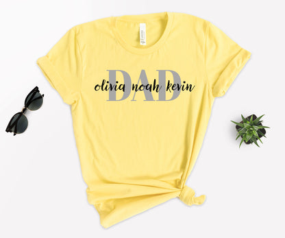 Custom Dad Shirt, Custom Dad Shirt with Kids Names, Father's Day Shirt-newamarketing
