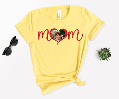 Custom Photo Mom Shirt, Mother Day Photo Shirt, Custom Mama Shirts-newamarketing