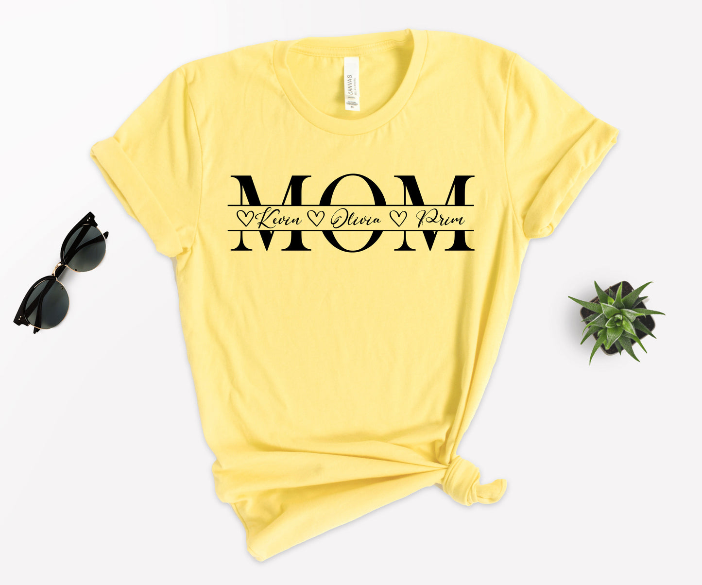 Mama Shirt with Kids Names, Personalized Mom Shirt, Names Mom Shirt-newamarketing