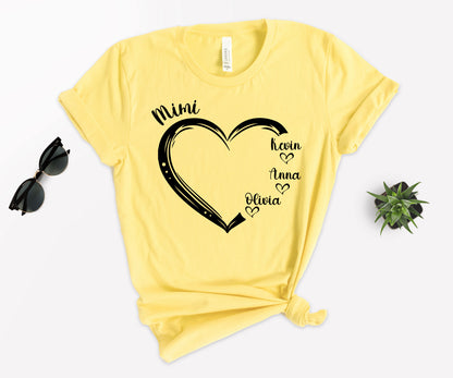 Custom Mimi Shirt, Mimi Heart Shirt, Custom Mother's Day Shirt-newamarketing