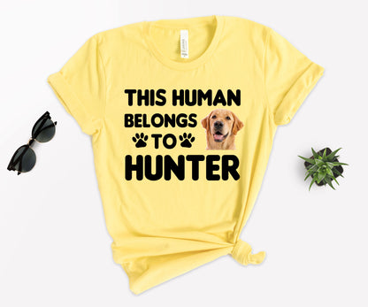 This Human Belongs to Shirt, Custom Photo Pet Shirt, Dog Dad Shirt-newamarketing